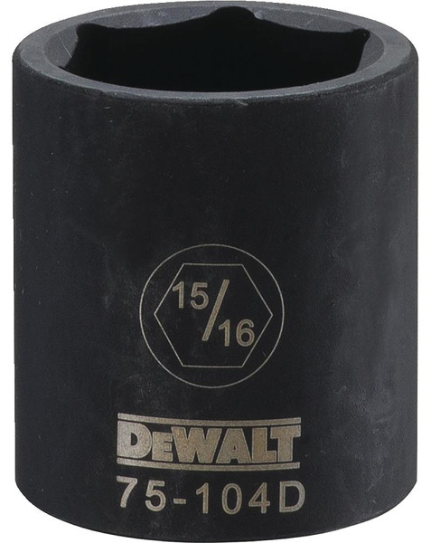 DeWALT DWMT75104OSP Deep Impact Socket, 15/16 in Socket, 1/2 in Drive, 6-Point, Steel, Black Oxide [SKU: ORG7516719]