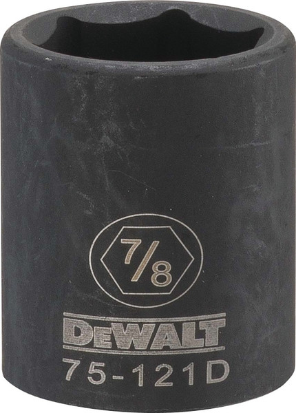 DeWALT DWMT75121OSP Deep Impact Socket, 7/8 in Socket, 1/2 in Drive, 6-Point, Steel, Black Oxide [SKU: ORG7516867]