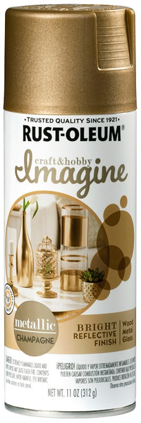 RUST-OLEUM Imagine Craft & Hobby 354080 Spray Paint, Metallic, Champagne, 11 oz, Aerosol Can [SKU: ORG2430577]