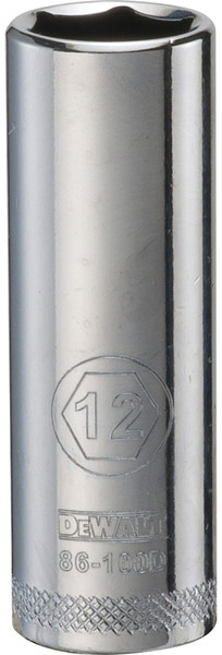 DeWALT DWMT86100OSP Drive Socket, 12 mm Socket, 1/4 in Drive, 6-Point, Steel, Polished Chrome Vanadium [SKU: ORG7518608]