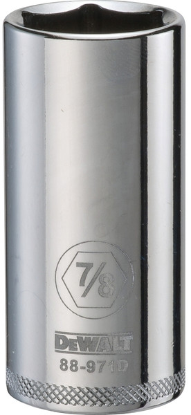 DeWALT DWMT88971OSP Drive Socket, 7/8 in Socket, 3/8 in Drive, 6-Point, Vanadium Steel, Polished Chrome [SKU: ORG7520091]