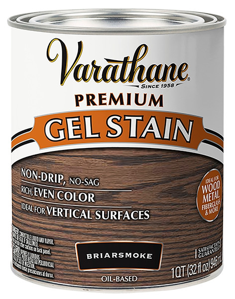 VARATHANE 358173 Premium Gel Stain, Briarsmoke, Liquid, 1 qt [SKU: ORG7606981]