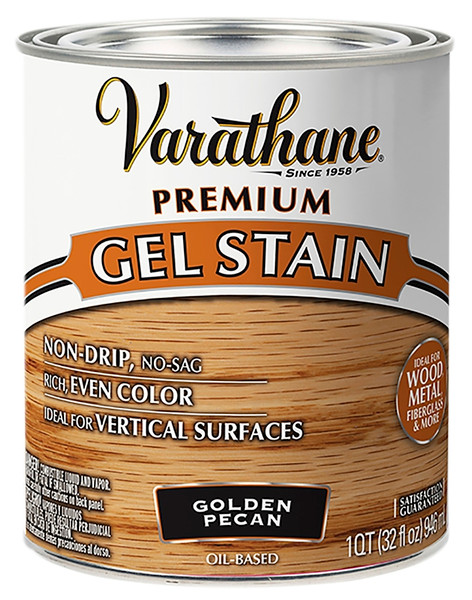 VARATHANE 358304 Premium Stain, Golden Pecan, Gel, Paste, 1 qt [SKU: ORG7607518]