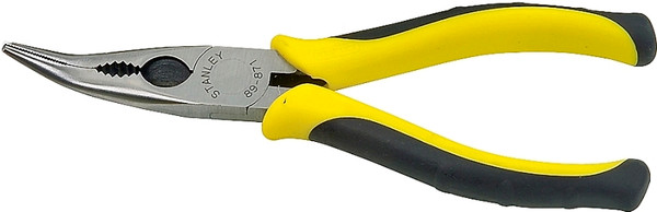 STANLEY 89-871 Nose Plier, 6-3/8 in OAL, 1-1/4 in Jaw Opening, Black/Yellow Handle, Comfort-Grip Handle, 11/16 in W Jaw [SKU: ORG0026104]