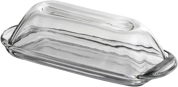 Oneida Presence Series 64190L10R Butter Dish/Cover, Glass, Clear, Rectangular, 5 in L, 3-1/4 in W [SKU: ORG4909651]