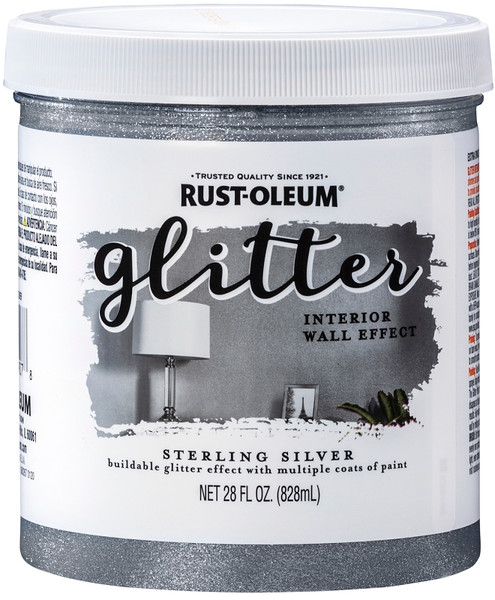 Specialty 360219 Textured Glitter Paint, Sterling Silver, 28 fl-oz, Can [SKU: ORG7447402]