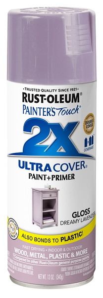 Painter's Touch Ultra Cover 366991 General-Purpose Paint, Gloss, Dreamy Lavender, 12 oz, Aerosol Can [SKU: ORG7447261]