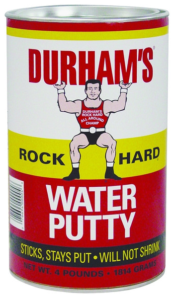 DURHAM'S Rock Hard 4 Water Putty, Natural Cream, 4 lb Can [SKU: ORG6367387]