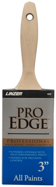 Linzer 1870-3 Paint Brush, 3 in W, Nylon/Polyester Bristle, Beavertail Handle [SKU: ORG7791247]