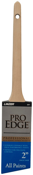 Linzer 2871-2 Paint Brush, 2 in W, Polyester Bristle, Angle Sash, Rat Tail Handle [SKU: ORG7210214]