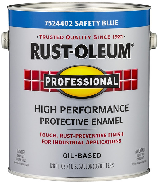 RUST-OLEUM PROFESSIONAL 7524402 Enamel, Gloss, Safety Blue, 1 gal Can [SKU: ORG8868770]