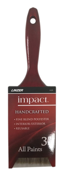 Linzer 1125-3 Paint Brush, 3 in W, 3-1/4 in L Bristle, Polyester Bristle, Varnish Handle [SKU: ORG6832869]