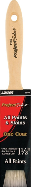 Linzer WC 1140-1.5 Paint Brush, 1-1/2 in W, 2-1/2 in L Bristle, Varnish Handle [SKU: ORG3870128]