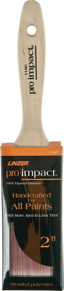 Linzer WC 1160-2 Paint Brush, 2 in W, 2-1/2 in L Bristle, Polyester Bristle, Beaver Tail Handle [SKU: ORG7882426]