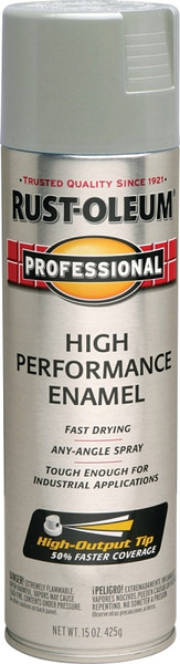 RUST-OLEUM 7581838 High Performance Enamel Spray Paint, Gloss, Light Machine Gray, 15 oz, Aerosol Can [SKU: ORG6750426]