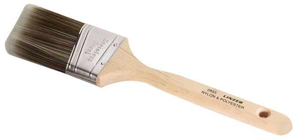 Linzer 2853-2.5 Paint Brush, 2-1/2 in W, 3 in L Bristle, Nylon/Polyester Bristle, Sash Handle [SKU: ORG6007595]