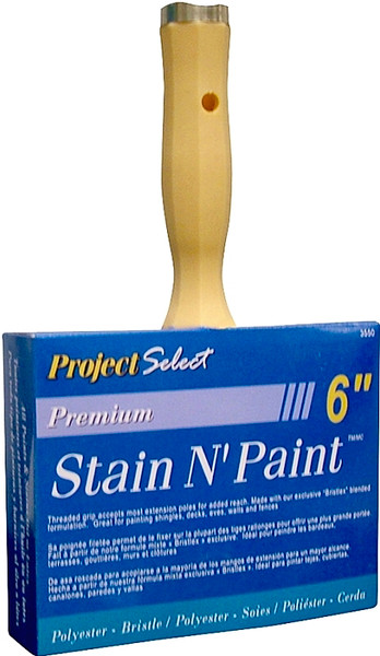 Linzer 3550-6 Paint Brush, 6 in W, 3-1/8 in L Bristle, Polyester Bristle, Threaded Handle [SKU: ORG3092228]