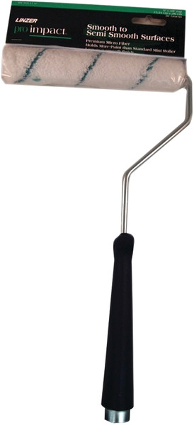 Linzer MT701-11 6 Mini Roller, 3/8 in Nap, Microfiber Cloth Cover, Threaded Handle, 6 in L Roller [SKU: ORG6952329]