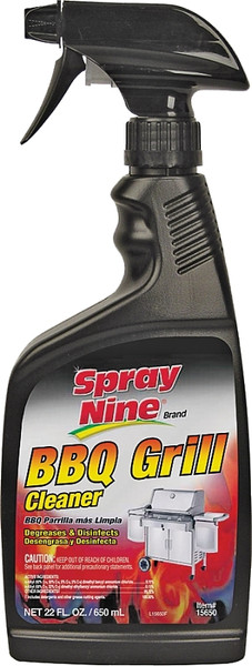 Spray Nine 15650 BBQ Grill Cleaner, Liquid, Clear, 22 oz Bottle [SKU: ORG9929829]