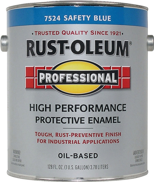 RUST-OLEUM PROFESSIONAL K7725402 Enamel, Gloss, Safety Blue, 1 gal Can [SKU: ORG0322321]