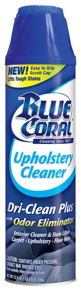 Blue Coral Dri-Clean Plus DC22 Upholstery Cleaner, 22 oz Aerosol Can, Liquid, Sweet [SKU: ORG1778273]