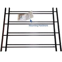 John Sterling 1120 Series 1124-DB Window Guard, 23 to 42 in W, 20 in H, Steel, Dark Black, 3/8 in Bar, 4-Bar [SKU: ORG6210132]