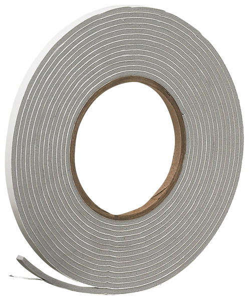 Frost King V442H Foam Weatherseal Tape, 1/4 in W, 17 ft L, 1/8 in Thick, Vinyl, Gray [SKU: ORG4273421]