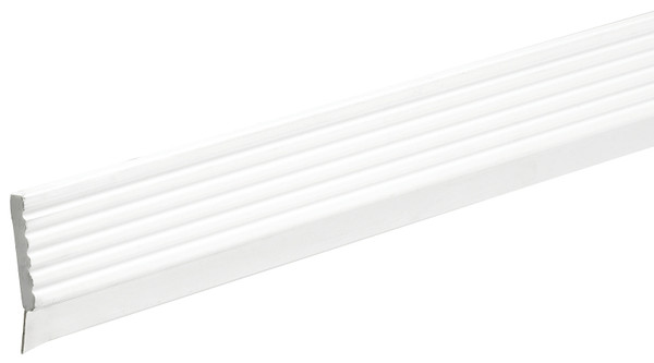Frost King GR7/10 Garage Door Weatherseal, 3 in W, 7 ft L, Vinyl, White [SKU: ORG9508623]