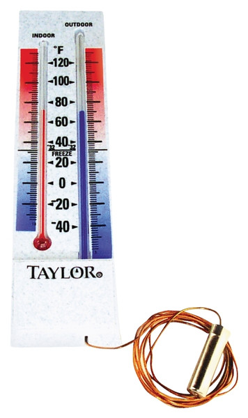 Taylor 5327 Thermometer, Analog, -40 to 100 deg F, Plastic Casing [SKU: ORG6387377]