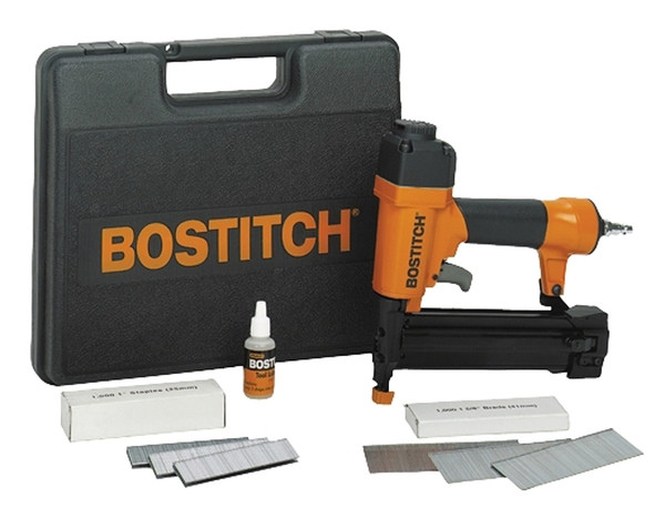 Bostitch SB-2IN1 Nailer/Stapler Combo Kit, 100 Magazine, Glue Collation, 5/8 to 1-5/8 in Fastener [SKU: ORG9261751]