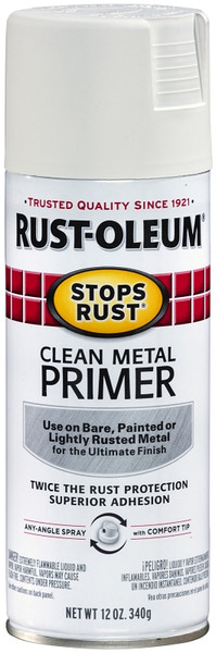 RUST-OLEUM STOPS RUST 7780830 Primer Spray, White, Flat/Matte, 12 oz [SKU: ORG6786503]