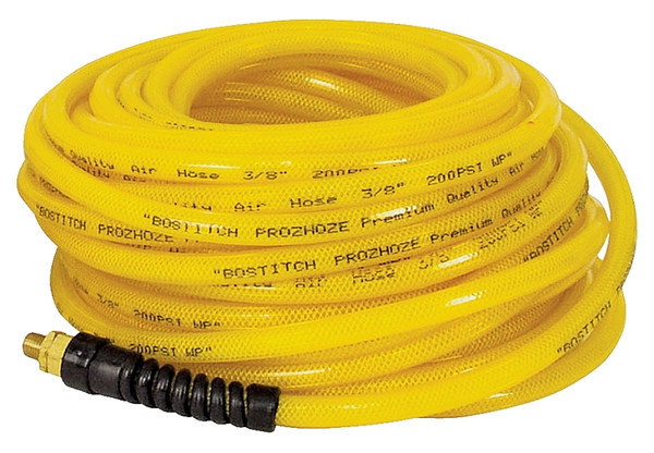 Bostitch PRO-1450 Air Hose, 1/4 in OD, 50 ft L, MNPT, 300 psi Pressure, Polyurethane, Yellow [SKU: ORG3212057]