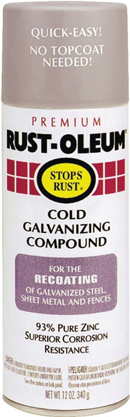 RUST-OLEUM STOPS RUST 7785830 Galvanizing Compound Spray, Gray, Matte, 16 oz [SKU: ORG2959377]