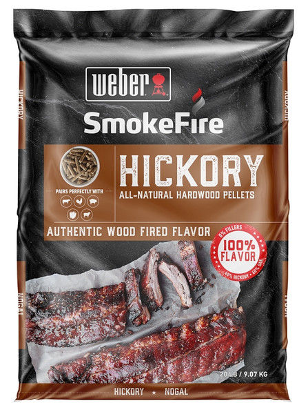 Weber 190002 Pellet, 22-1/2 in L, Hardwood, 20 lb [SKU: ORG3340148]