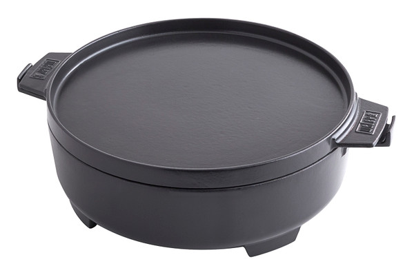 Weber 8859 Dutch Oven, 13.19 in L, 16.68 in W, 7.25 qt Capacity, Cast Iron, Black [SKU: ORG7408859]