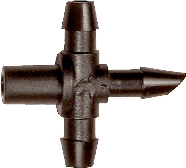 Rain Bird BT25-10PK Drip Irrigation Tee, 1/4 in Connection, Barb, Plastic, Black [SKU: ORG0396127]