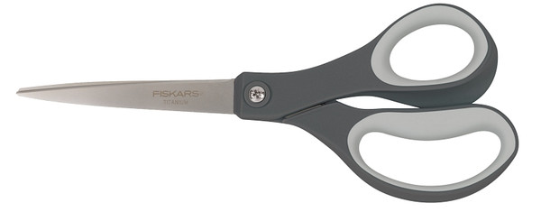 FISKARS 01-005409 All-Purpose Scissor, 8 in OAL, 3-1/10 in L Cut, Stainless Steel Blade, Soft-Grip Handle [SKU: ORG8655250]