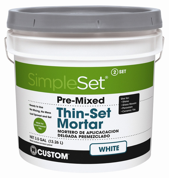 CUSTOM STTSW3 Thin Set Mortar, Paste, Characteristic, Gray/White, 3.5 gal Pail [SKU: ORG6899249]
