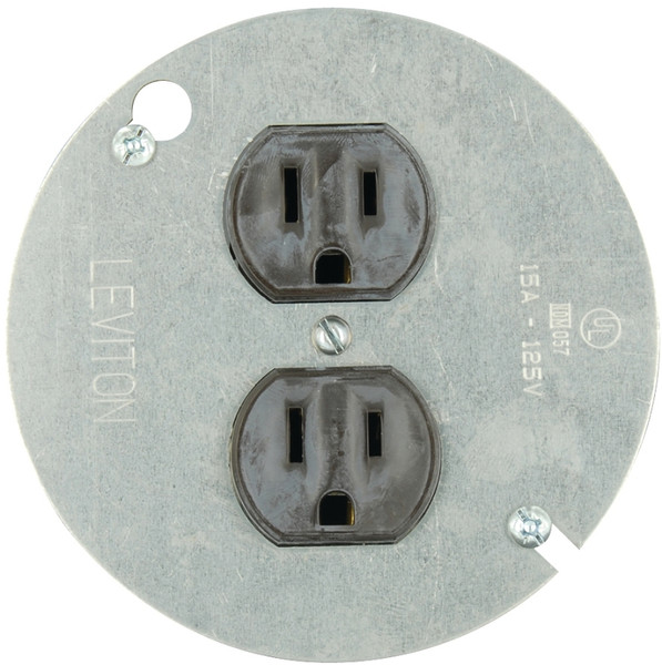 Leviton 250-01228-000 Duplex Receptacle, 2 -Pole, 15 A, 125 V, Side Wiring, NEMA: 5-15R, Brown [SKU: ORG7017528]