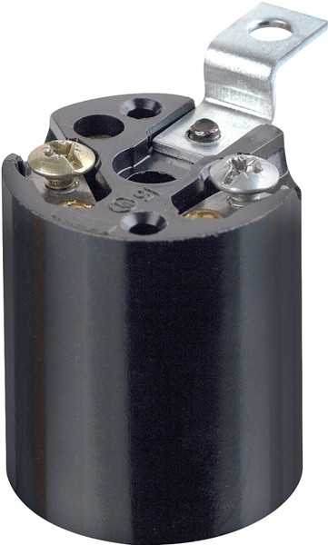 Leviton 3352-F Lamp Holder, 250 V, 660 W, Phenolic Housing Material, Black [SKU: ORG9103953]