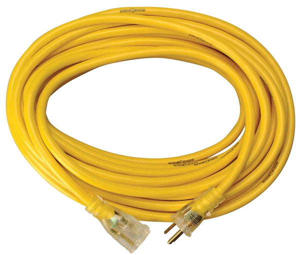 CCI 2885 Extension Cord, 12 AWG Cable, 100 ft L, 15 A, 125 V, Yellow [SKU: ORG6753115]