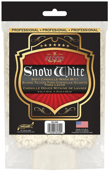 Snow White 85-320 Wash Mitt, Cotton Chenille [SKU: ORG6160410]