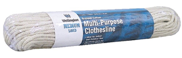 Wellington A5214Y0200H10 Clothesline, 200 ft L, Cotton, 12 lb Working Load [SKU: ORG1430131]