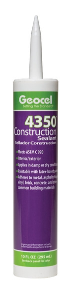 Geocel 4350 Series GC43522 Construction Sealant, Nantucket Gray, Liquid, 10 fl-oz Cartridge [SKU: ORG6968689]