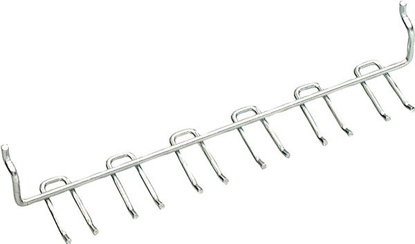 CRAWFORD 18888 Peg Hook Rack, Steel, Silver, Zinc [SKU: ORG7001597]