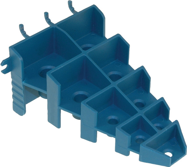 CRAWFORD PBS9 Light-Duty Screwdriver Holder, Plastic, Blue, For: 1/8 in or 1/4 in Pegboard [SKU: ORG5961099]