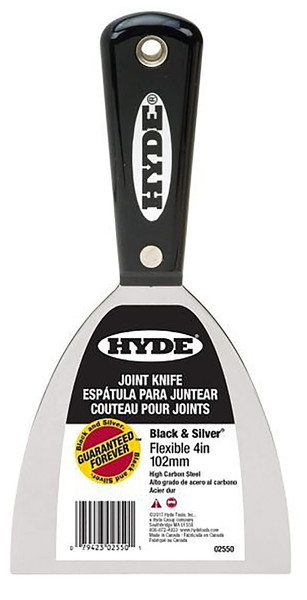 HYDE 02550 Joint Knife, 4 in W Blade, 4-1/4 in L Blade, HCS Blade, Single-Edge Blade, Tapered Handle, Nylon Handle [SKU: ORG6802680]
