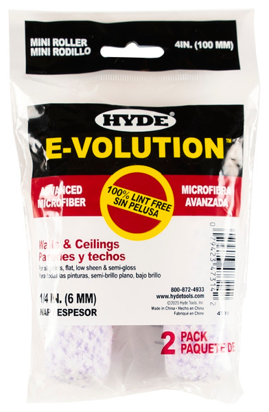 HYDE E-volution 47314 Mini Roller Cover, 1/4 in Thick Nap, 4 in L [SKU: ORG7415060]
