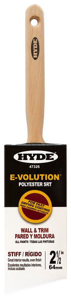 HYDE E-volution 47326 Oval Paint Brush, 2-1/2 in L Bristle, Polyester Bristle [SKU: ORG7415193]