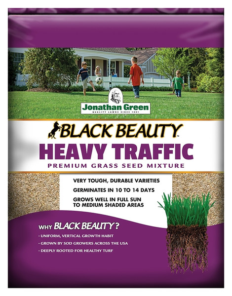 Jonathan Green Black Beauty Heavy Traffic 10970 Heavy Traffic Grass Seed, 3 lb Bag [SKU: ORG0200931]